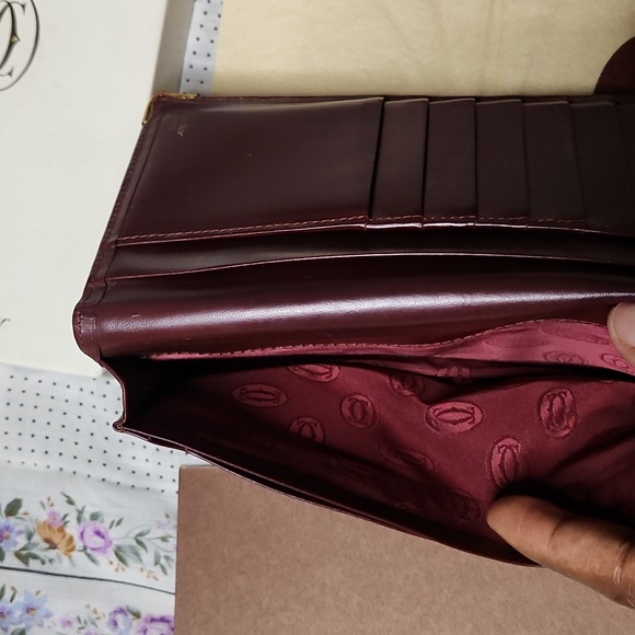 Cartier Bifold Mahogany Brown Wallet Authentic (full inclusion) - Picture 9 of 16